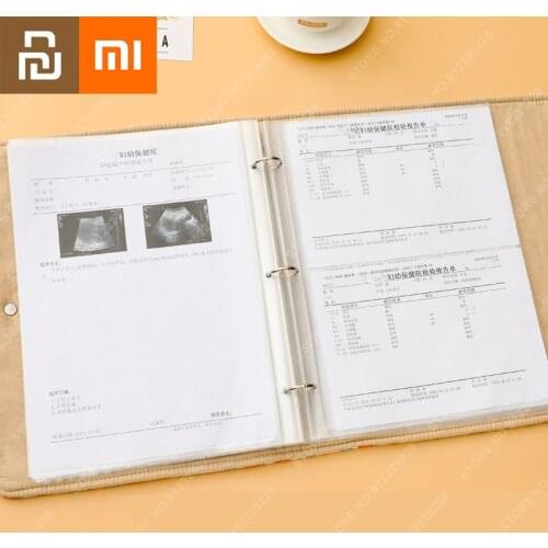 Xiaomi Obstetrical Inspection Data Storage Booklet Report Form File Booklet A4 A5 Portable Light Soft Collection Folder Bag MI