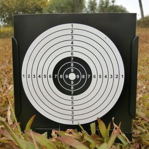 Black Square Steel Pellet Trap+20 Pcs of Paper Targets(All Black)-5.50"*5.50"