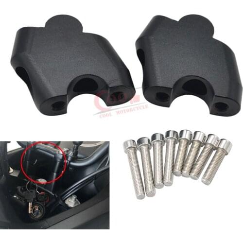Black Handlebar Extension Riser Mount Lifting Handle bar Clamp Fits For Honda CB300F CB400F CB500X CB500F Most Models