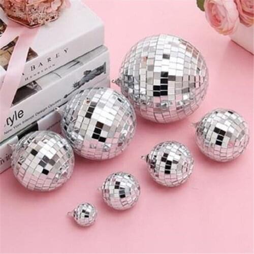Bar Decorative Pendant Mirror Ball Reflective Light Creative Home Party Decoration Christmas Tree Glitter Ball Holiday Props
