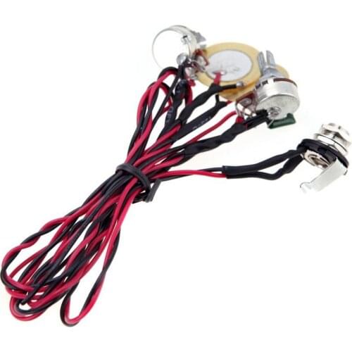 Dual Piezo Pickup Pick-up 6.35mm Jack with Volume Tone Control for Acoustic Guitar Ukulele