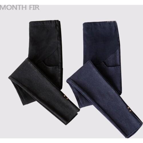 Denim Pregnant Jeans Maternity Pants For Pregnant Women Clothes Slim fit Pencil Trousers Belly Elastic Waist Maternity Leggings