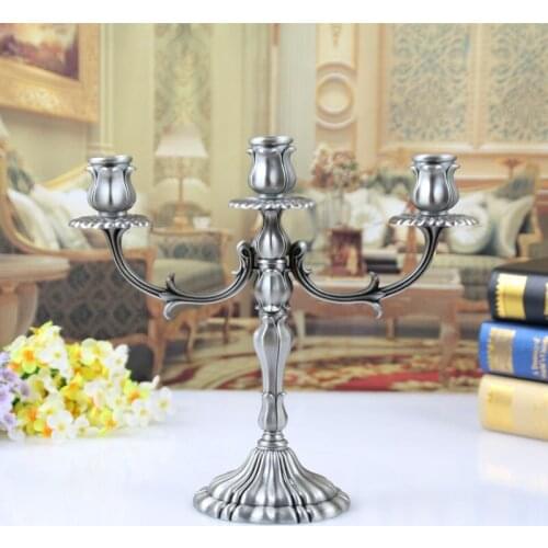 Europe H25CM alloy metal candles holder candelabra wedding candle holder candlestick candle holders for home decoration ZT135A