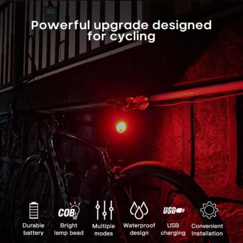 New Bicycle Rear Light USB LED Rechargeable Waterproof Bike Light For MTB Helmet Pack Bag Tail Light 5 Models Cycling Taillight