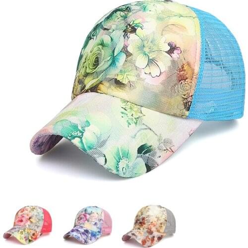 Men Hip-Hop Cap-Women Snapback Adjust Hats-Cotton Casual Wild Cap-Baseball Cap-Unisex Personality Flower Printing Outing Sun Hat