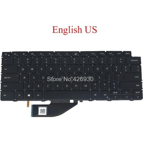 US UK NE GR SW Keyboard For DELL For XPS 13 7390 2-in-1 English Nordic Germany Swiss 04J7RW 0C8WV6 0KCMJK 0G5CC0 0PGXTM new
