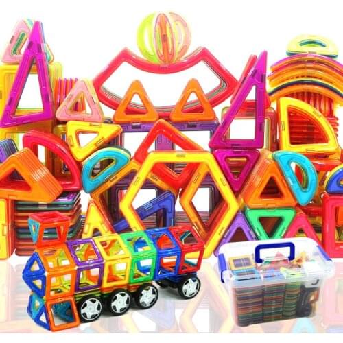 168pcs Big Size Magnetic Building Blocks Magnet Designer Set Model Construction Blocks Educational Toys for Children Gifts