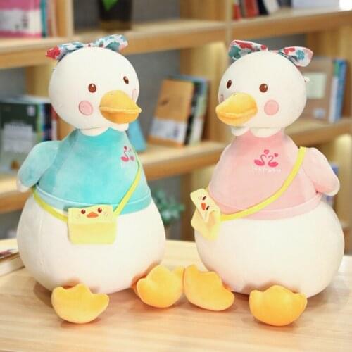45/70cm Ragdoll Creative Cartoon Backpack Hair Belt Duck Doll Plush Toy Children Sleeping Pillow Hugs Girl Doll Christmas Gift