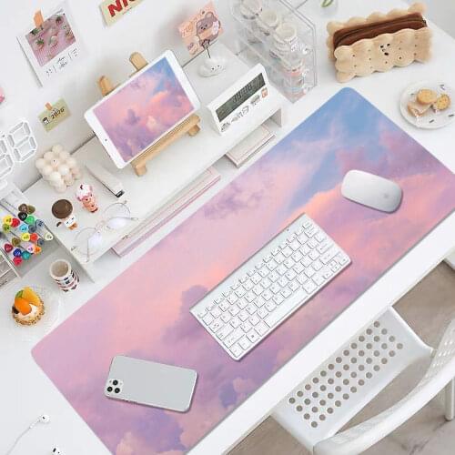 Cute Mousepad Large Game Mousepad Computer Desk Pads Locking Edge Table Mat Desk for Teen Girls for Bedroom Kawaii Mouse Pad