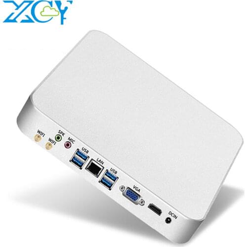 XCY Mini PC computer Intel Core i7 7500U i5 7200U 3317U Processor windows 10 pro linux Gaming PC 4K UHD HTPC VGA WiFi Desktop pc