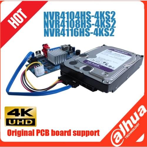 Mutil language Dahua pcb board for NVR NVR4108hs-4KS2 NVR4104hs-4KS2 NVR4116hs-4KS2 4K H.265 Network Video Recorder