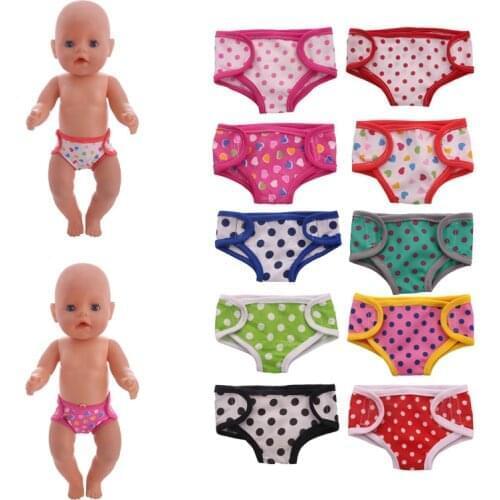 10 Different Color Underwear For 18 Inch American&43Cm Baby New Born Doll Our Generation , For Baby Birthday Festival Gift