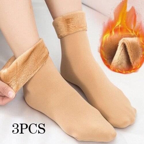 Winter Warmer Thickening Ladies Thermal Wool Cashmere Snow Socks Velvet Floor Sleeping Womens Solid Color Elastic Snow Socks