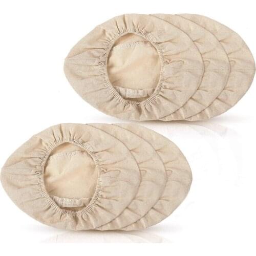 New 6 Pcs Oval Shape Bread Proofing Basket Cover Natural Rattan Baking Dough Sourdough Proofing Basket Cloth Liner