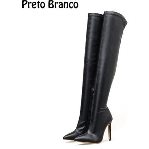 Preto branco Womens Spring Shoes