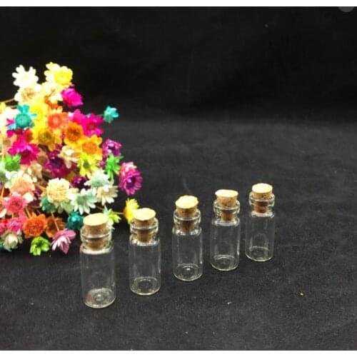 10pieces Mini Clear Cork Stopper tube Glass Bottles Jewelry Beads Display Vials Jars Container Small Wishing Bottles diy pendant