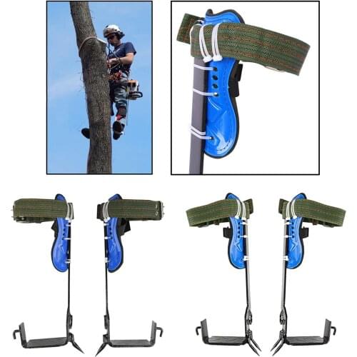 Garden Adjustable Lanyard Stainless Steel Tree Climbing Spike Set Belt Lanyard Rope Tools For Rock Climbing Camping