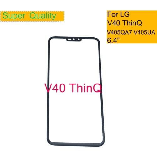 10Pcs/lot For LG V40 ThinQ V405QA7 V405UA V405TAB Touch Screen Front Glass Panel Front Outer Glass Lens For LG V40 LCD Glass