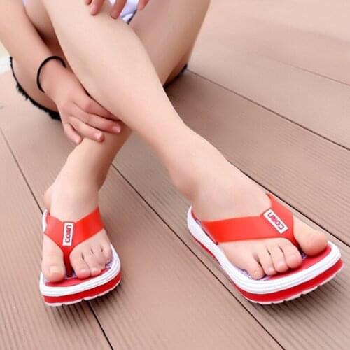 Casual Summer Rainbow Color Flip Flops Women Indoor Outdoor Floor No-slip Shoes Casual Flat Beach Slipper