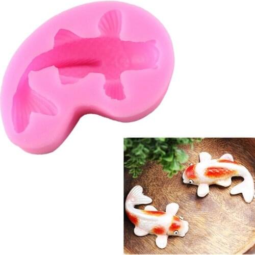 Goldfish fish Animal Shape Silicone Cake Mold ,Bakeware Paste Mould For Chocolate Cookie Clay Fondant Cake Decorating Tools