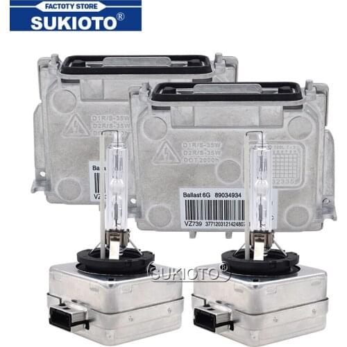 SUKIOTO 35W Xenon D1S HID Headlight Ballast Kit 89034934 6G OEM Ballast Control Unit D3S 6000 8000K 4300K Auto Headlamp Bulb