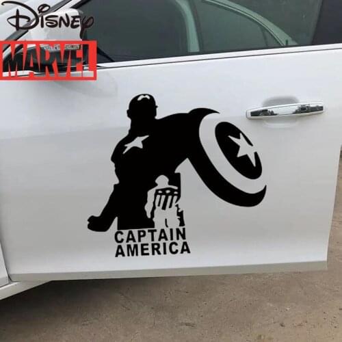 Disney Car Sideways Avengers Reflective Iron Man Sticker Cartoon Marvel Captain America Car Sticker Personality Creative