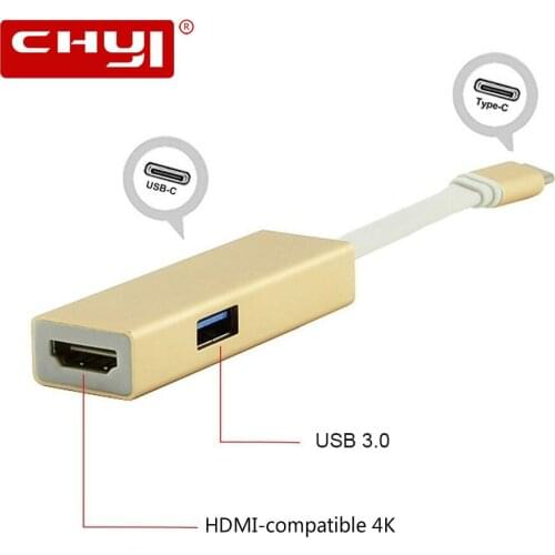 CHYI USB-C Hub Type-c USB 3.0 HDMI-compatible Splitter Multi Port Usb3.0 Hab Usb-c Adapter Computer Accessories For Macbook