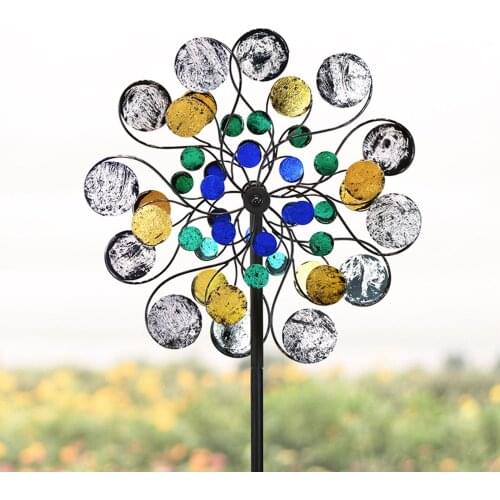 Wind ners Outdoor Metal Yard ner Gardening Decorations with Dual Direction Decorative Lawn Ornament Wind Mills