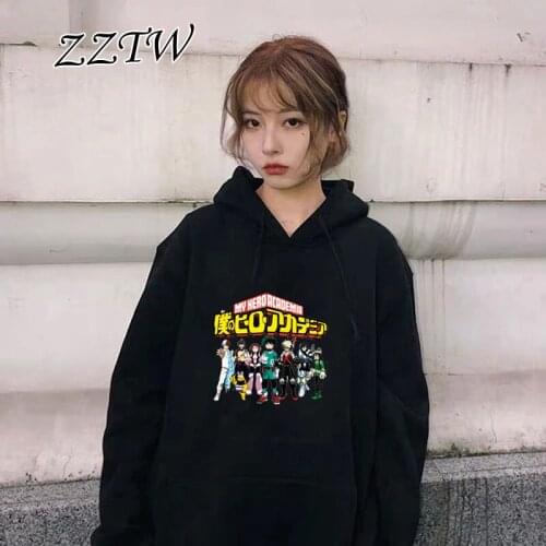 My Hero Academia Hoodie Women Kawaii Cartoon Himiko Toga Graphic Tops Funny Anime Boku No Hero Academia Pink Sweatshirt Female
