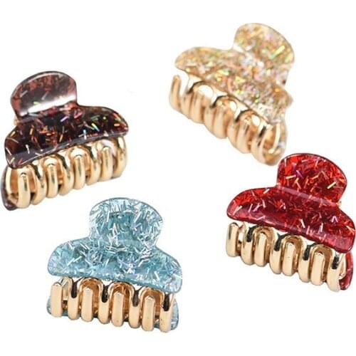 Women Girls Cute Glitter Candy Colors Hair Claws Sweet Hair Clips Holder Hairpins Barrettes Hair Accessories Styling Tools