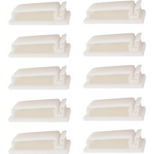 10Pcs FC-30 Cable Winder Strong Adhesive Cord Management Organizer Cable Clip Wire Tie Fixer for Desk
