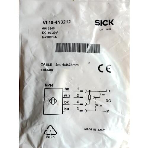 100% New original Wesk SICK photoelectric sensor VL18-4N3212