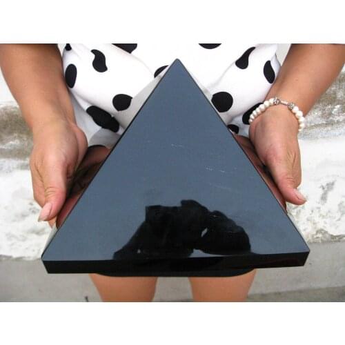 13.39lb HUGE NATURAL Obsidian quartz crystal Pyramid healing