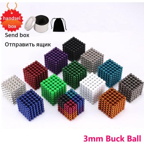 3mm/magnetic ball Metal Neodymium Magic Magnet Magnetic Balls Blocks Cube Construction Building Toys Colorfull Arts Crafts Toy