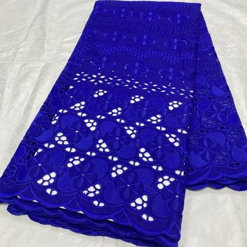5 Yards Swiss Voile Lace Fabric Latest Embroidery African 100% Cotton Material Dubai Style Cloth Tissus For Sewing Dress OC25