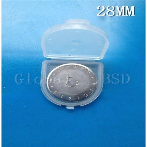500pcs/Lot 28mm ROTARY BLADE FITS OLFA & MOST CUTTER WITH CASE