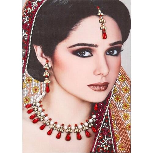 Special Shaped 5D Diamond Painting Indian Woman Diamond Embroidery Portrait 5D Mosaic Picture Handmade Craft Home Decoration