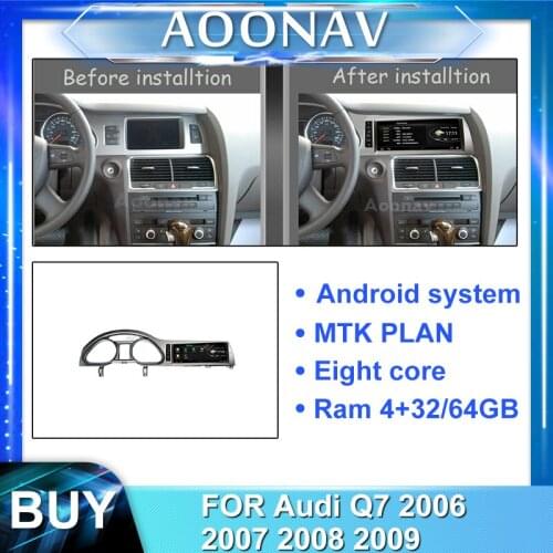 2din android car radio multimedia player for-Audi Q7 2006 2007 2008 2009 car stereo autoradio touch screen GPS navigation