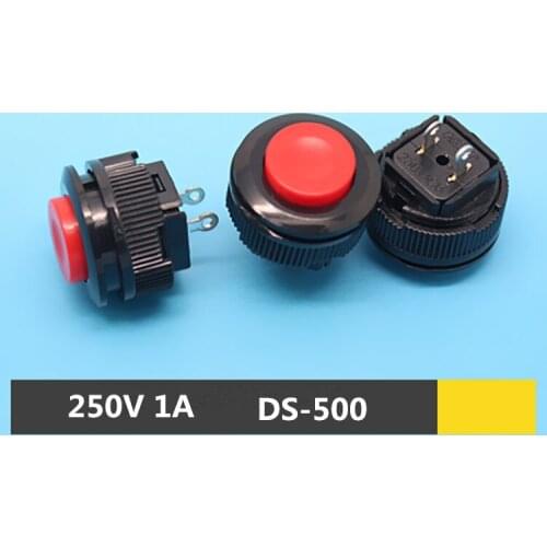 FREE SHIPPING 20PCS Arcade Game Machines 14mm Diameter Red Cap Momentary Push Button Switch