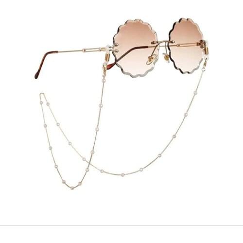 Bohemian ethnic style 6 kinds of imitation pearl sunglasses decorative chain 2020 fashion anti-lost glasses chain