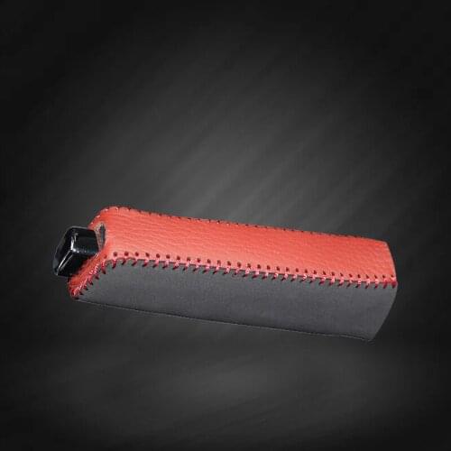 Car Hand Brake Covers Top Layer Leather Case for VW Volkswagen Gran Lavida Handbrake Grips Cover Auto Genuine Leather Handbrake
