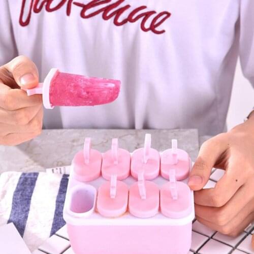 8 Hole Ice Cream Mould Ice Tray Popsicle Barrel Diy Ice Popsicle Molds Dessert Ice Cream Mold With Popsicle Stick Ice Cream Tool