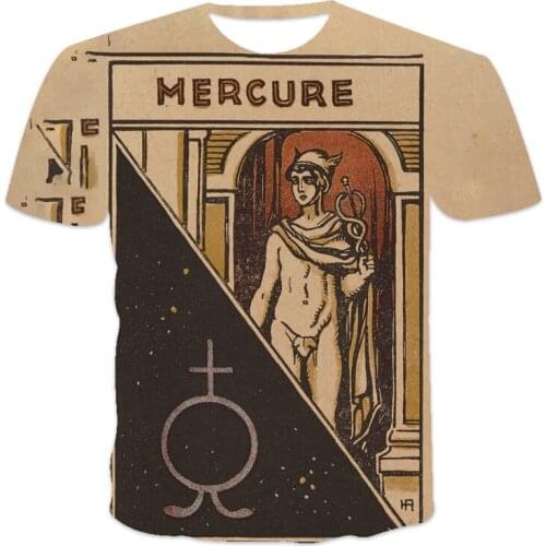 Summer new best-selling oversized loose mens T-shirt short-sleeved Tarot brand printed O-neck T-shirt