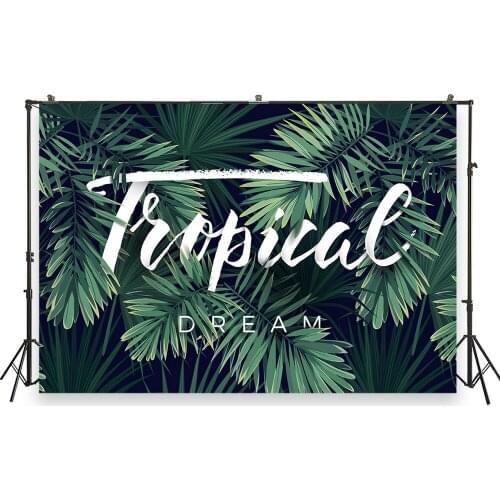 HUAYI Photo Background Newborns Tropical Jungle Summer Party Photography Backdrops Custom Studio Photobooth Backdrop XT-7007