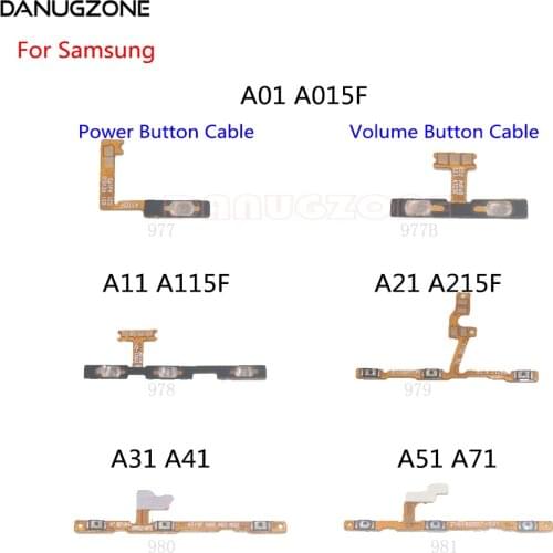 Power Button On / Off Volume Button Mute Switch Flex Cable For Samsung A01 A015F A11 A115F A21 A215F A31 A315F A41 A51 A515F A71