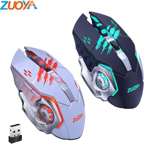 ZUOYA Gaming Wireless Mouse 2.4GHz 1600DPI Silent Rechargeable Wireless Mice Backlight USB Optical Game Mouse For PC Laptop