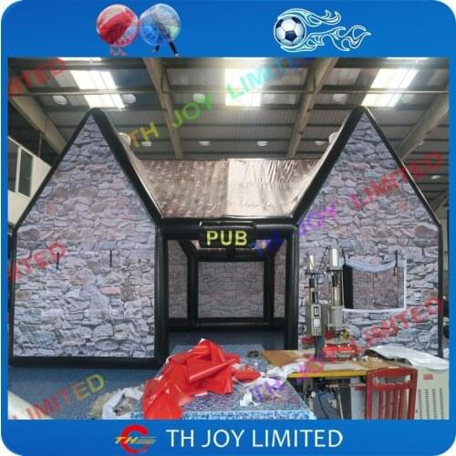 Water proof 7x4x4mH/23ftx13ftx 13ftH pvc tarpaulin inflatable bar,inflatable bar tent, inflatable pub tent