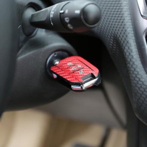 My Good Car Carbon fiber key sticker for Peugeot 301 508 3008 2008 New 408 308 C4 Sega Elysee C3-XR Car accessories