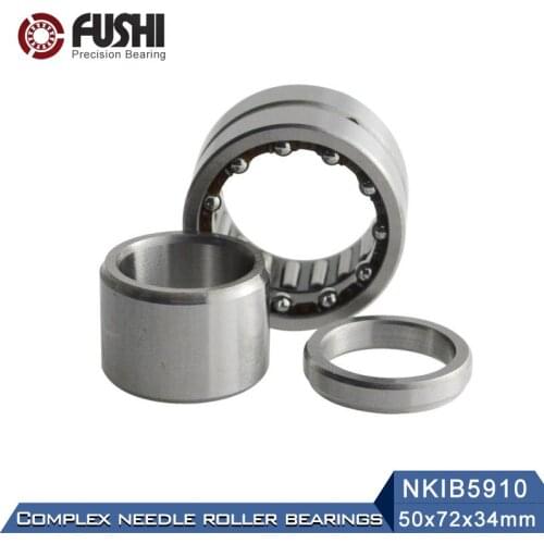 NKIB5910 Complex Bearings 50*72*34mm ( 1 PC) Needle Roller Angular Contact Ball Bearing NATB5910 NATB 5974910