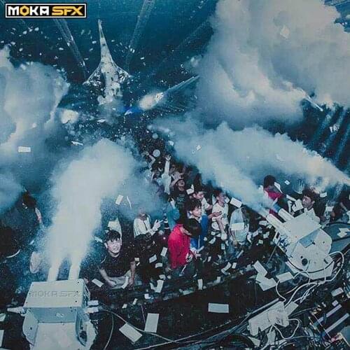 New arrival MOKA Stage DMX CO2 Jet machine Disco effects with 18 LED RGB Stage lighting CO2 Fog Machine For Weeding Parties